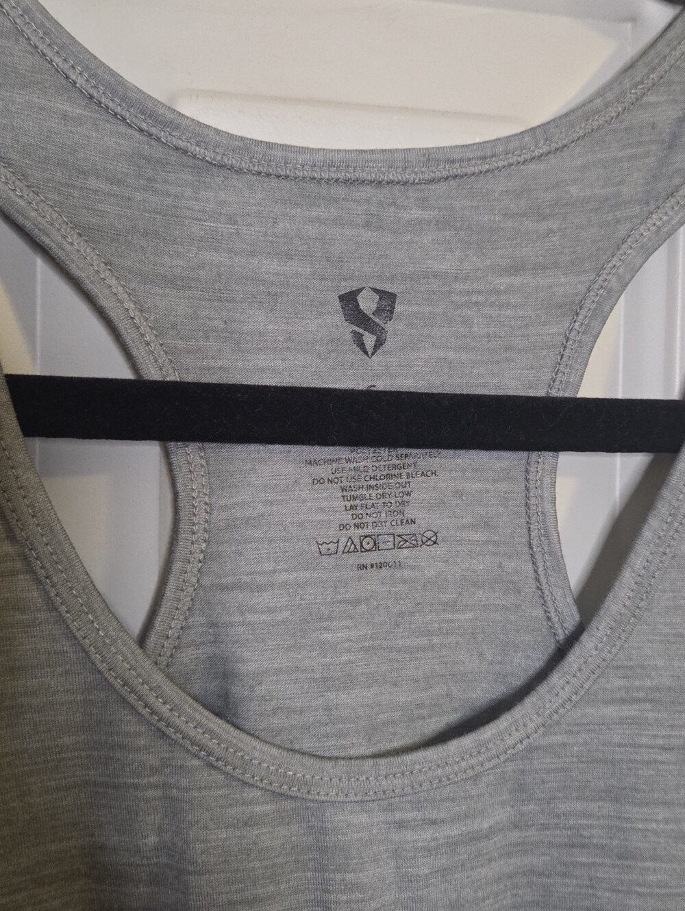 Stoic - Light Grey Racerback Performance Wool-blend Tank - Picture 3 of 5